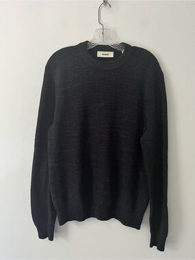 Buck Mason Seafarer Cotton Chunky Rib Knit Sweater Navy Blue Medium